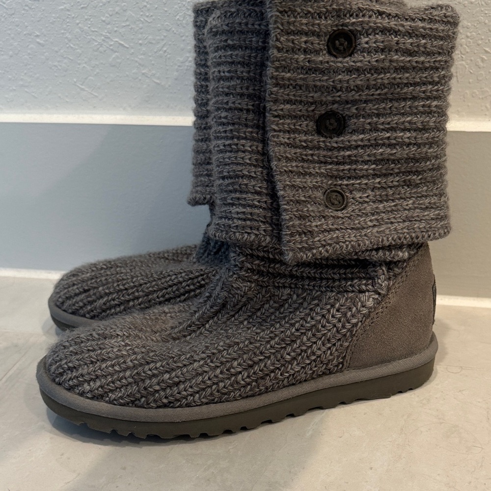 UGH Gray Knit Boots